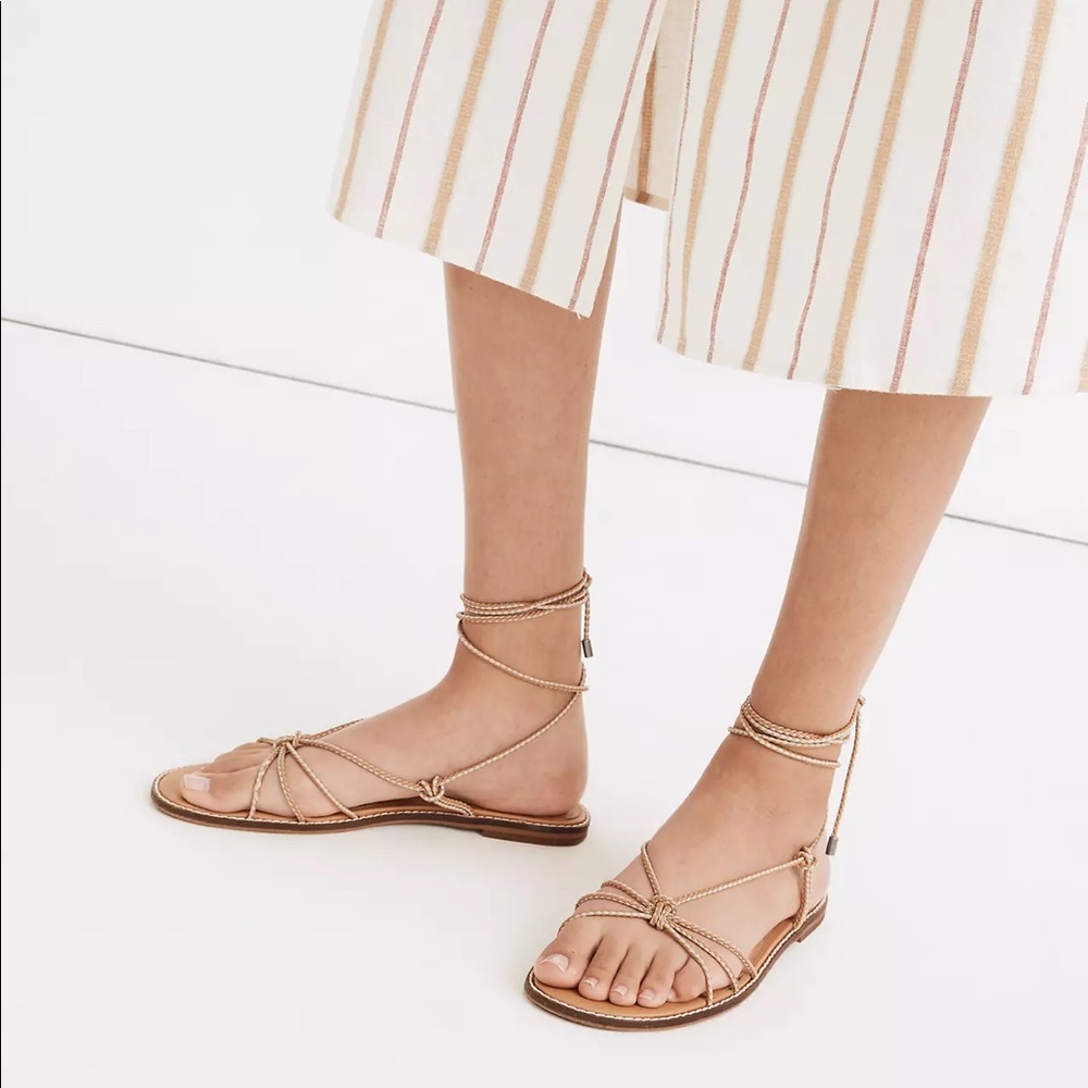 NWT Madewell The Katya Lace-Up Sandal